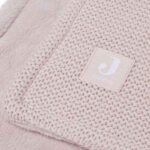 Jollein pale pink gebreid ledikantdekentje met fleece voering