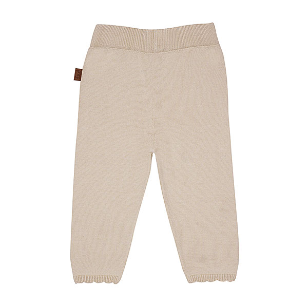 Deze mooie beige gebreide broekje komt uit de collectie Simply Nice Girl van Frogs and Dogs. De legging is effen van kleur en heeft een elastisch tailleband. De pijpjes zijn afgewerkt met een gebreid rufflerandje.