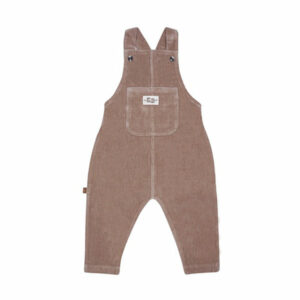 Dit leuke corduroy tuinbroekje in de kleur bruin is gemaakt van velvet ribstof komt uit de Smart Club collectie van Frogs and Dogs. Het tuinbroekje is effen van kleur en heeft aan de voorzijde 1 zakje met daarop het logo van de lijn. De banden zijn vastgemaakt met knoopjes. De pijpjes zijn gezoomd.