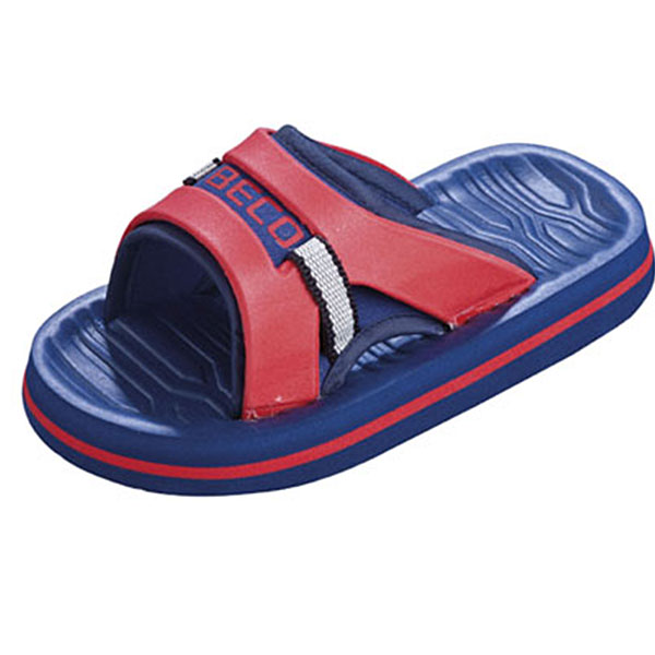 Deze mooie blauwe badslippers van Beco hebben een gevormde voetzool waardoor ze supercomfortabel zitten. Deze blauwe badslippers hebben een rode rand in de zool en de bovenrand van de band is ook in de kleur rood. Ze zijn gemaakt van licht gewicht EVA-materiaal. Daarnaast zijn ze voorzien van een zachte voetband en een bandage met een textiele binnenzijde. Ideaal om op de camping of aan het zwembad te dragen.