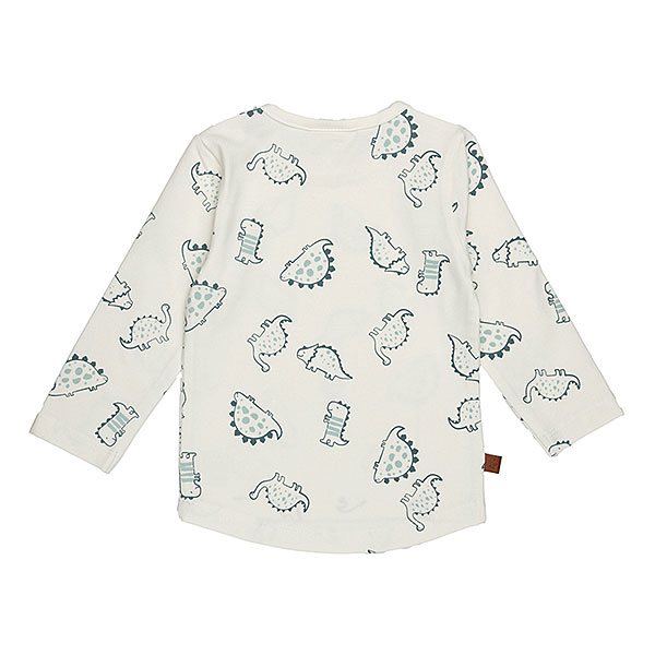 Vrolijk babyshirt met groene dino’s – comfortabele pasvorm voor baby of peuter
