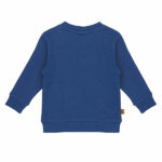 Deze stoere blauwe baby sweater met een grote, geprinte knipogende smile komt uit de collectie Happy With You van Frogs and Dogs. De print staat op de voorzijde en geeft een speelse en vrolijke uitstraling.