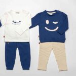 Frogs and Dogs jongenssweater blauw met grote geprinte smiley uit de Happy with You collectie