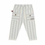Stoere gebroken witte broek met geprinte strepen uit de Sun and Sand-collectie van Frogs and Dogs. Gemaakt van zacht en luchtig materiaal voor extra comfort. Perfect voor zomerse dagen en dagelijks gebruik. 