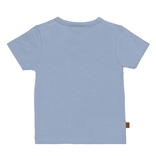 Dit blauwe baby t-shirt met korte mouw uit de Sun and Sand-collectie van Frogs and Dogs is een zomerse must-have! Op de voorzijde staat een bedrukking van een dolfijn voor een frisse, speelse look. Gemaakt van zacht en ademend katoen, ideaal voor warme dagen.