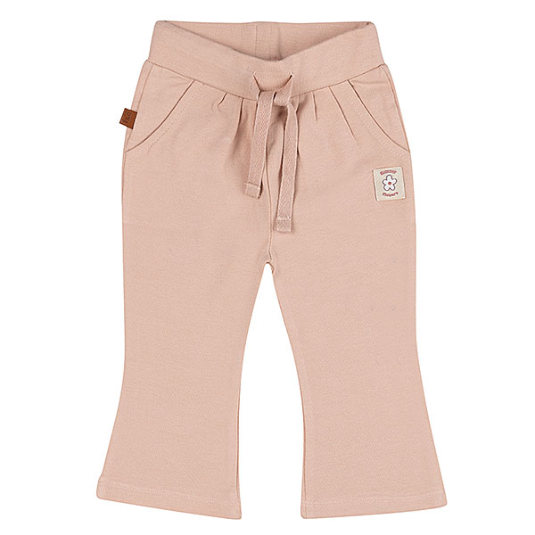 Dit schattige broekje, ook wel flared pants, in de kleur Rose Smoke komt uit de Summer Flowers-collectie van Frogs and Dogs. Het broekje heeft lange, uitlopende pijpen, wat zorgt voor een trendy en speelse uitstraling.
