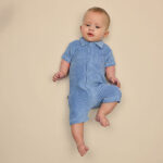 Frogs-and-Dogs-Happy-wit-you-onesie-korte-mouw-pijpjes-lichtblauw-badstof