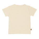 Dit schattige beige t-shirtje Smile met korte mouwen komt uit de Happy with You collectie van Frogs and Dogs. Het shirtje heeft op borsthoogte een een geprinte knipogende smile – een vrolijke en speelse detail!