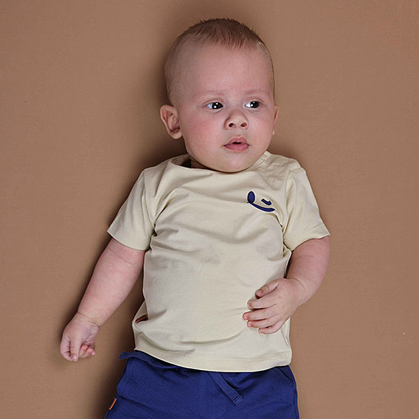 Frogs-and-Dogs-t-shirt-korte-mouw-beige-geprinte-smile