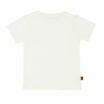 Dit schattige crèmekleurige t-shirtje Smile met korte mouwen komt uit de Happy with You collectie van Frogs and Dogs. Het shirtje heeft op borsthoogte een een geprinte knipogende smile – een vrolijke en speelse detail!