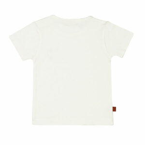 Dit schattige crèmekleurige t-shirtje Smile met korte mouwen komt uit de Happy with You collectie van Frogs and Dogs. Het shirtje heeft op borsthoogte een een geprinte knipogende smile – een vrolijke en speelse detail!