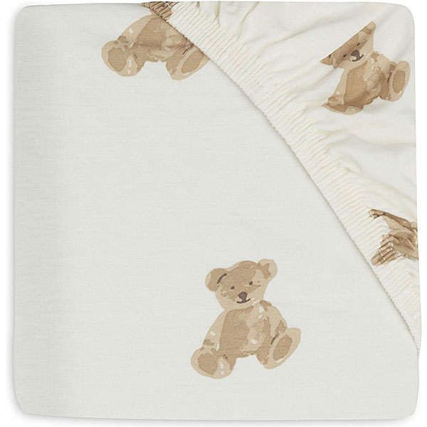 Met het mooie hoeslaken Teddy Bear in een gebroken witte kleur, uit de collectie van Jollein, creëer je een knusse en stijlvolle slaapomgeving. Het hoeslaken heeft een afmeting van 70 x 140 cm en is voorzien van een speelse all-over print met schattige bruine teddyberen.