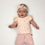 Love Garden setje t-shirtje ruffle en korte broek ribstof