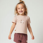 Kinder T-shirt Bloom roze met bloemenprint – Frogs and Dogs