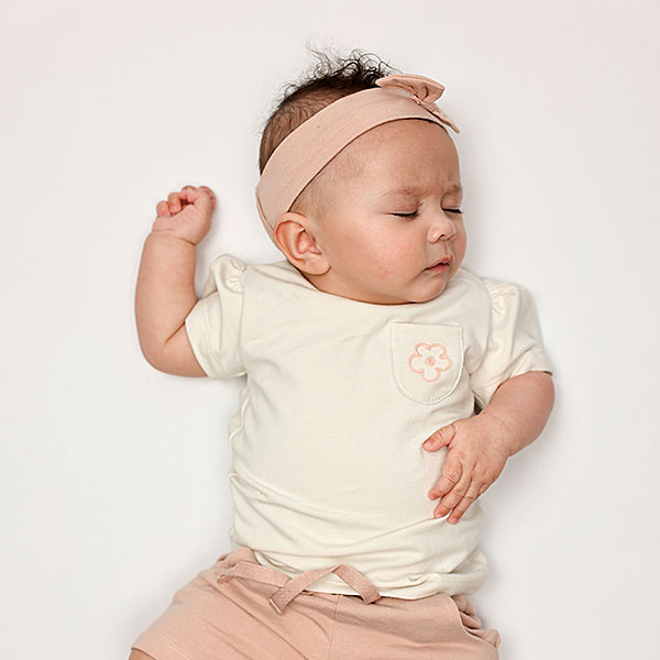 Baby T-shirt korte mouw Flower - Summer Flowers - White Alyssum - Gebroken wit - Frogs and Dogs