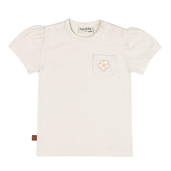 Baby T-shirt korte mouw Flower - Summer Flowers - White Alyssum - Gebroken wit - Frogs and Dogs