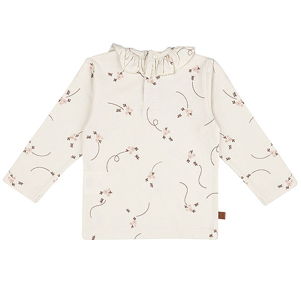 T-shirt lange mouw Flo - Summer Flowers - White Alyssum - Gebroken wit - Frogs and Dogs
