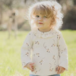 Baby T-shirt lange mouw Flo - Summer Flowers - White Alyssum - Gebroken wit - Frogs and Dogs