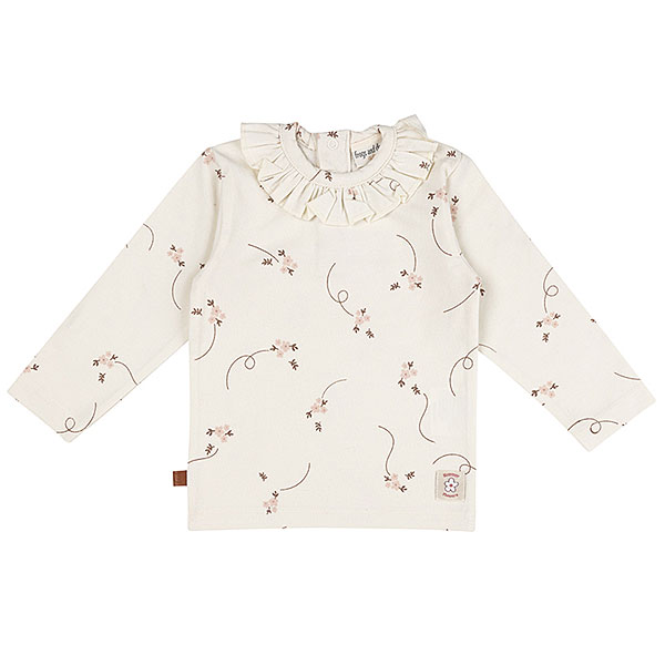 T-shirt lange mouw Flo - Summer Flowers - White Alyssum - Gebroken wit - Frogs and Dogs