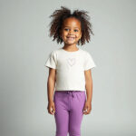 Deze schattige legging in de kleur Dusty Lavender komt uit de Summer Beautiful Hearts collectie van Frogs and Dogs. De legging heeft een comfortabele, elastische tailleband met een koordje in dezelfde kleur. Onderaan het pijpje is het logo subtiel gestikt – een stijlvol detail uit deze mooie collectie. De pijpjes zijn netjes afgewerkt met een zoom. Een ideale mix van stijl, comfort en zomerse flair!