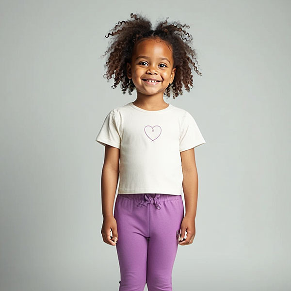 Deze schattige legging in de kleur Dusty Lavender komt uit de Summer Beautiful Hearts collectie van Frogs and Dogs. De legging heeft een comfortabele, elastische tailleband met een koordje in dezelfde kleur. Onderaan het pijpje is het logo subtiel gestikt – een stijlvol detail uit deze mooie collectie. De pijpjes zijn netjes afgewerkt met een zoom. Een ideale mix van stijl, comfort en zomerse flair!