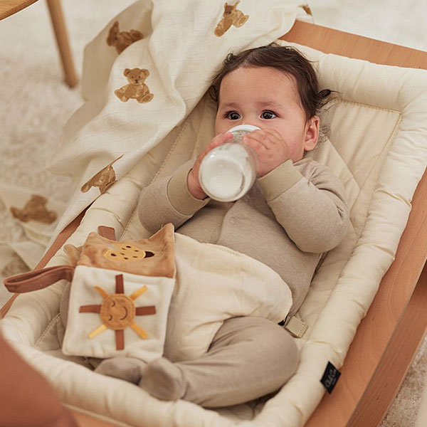 Jollein babyboekje Spring Garden met zachte diertjes, spiegel en labeltjes