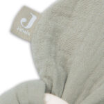 Jollein bijtring Bunny Ears in olive green met siliconen ring en stoffen oortjes