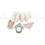 Jollein activiteitenspiraal Lovely Birds in ivory met figuren, belletje en spiegeltje
