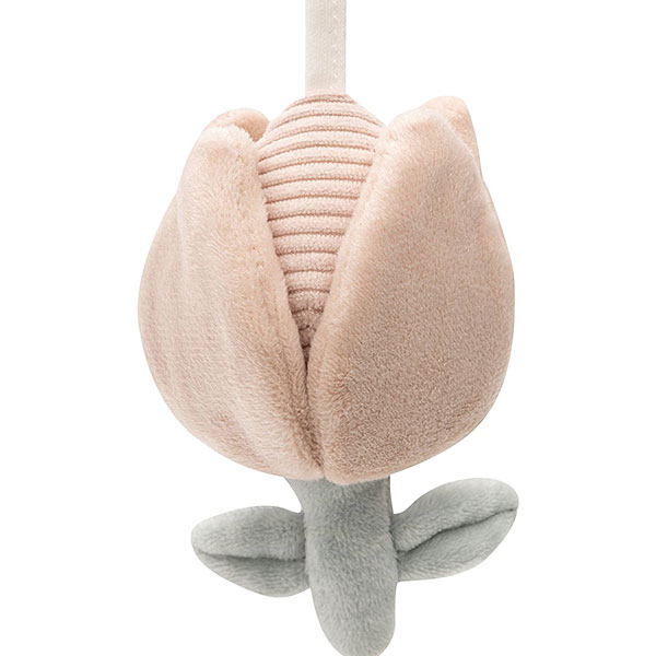 Jollein wagenspanner met tulp, vogeltje en vogelhuisje met spiegel in zachte kleuren