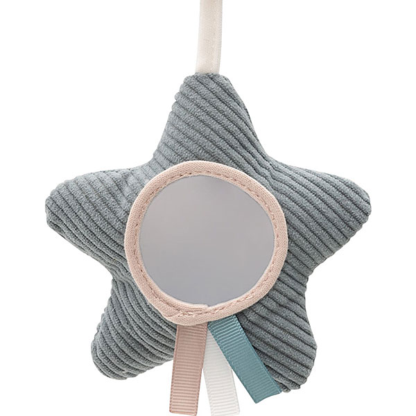 Jollein wagenspanner met tulp, vogeltje en vogelhuisje met spiegel in zachte kleuren