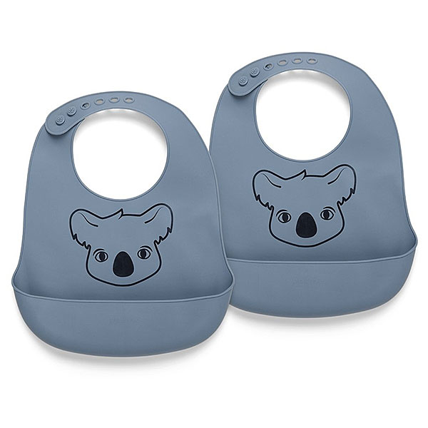 Nuuroo Alfie siliconen slab Bering Sea koalaprint - blauw 2 stuks