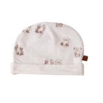Frogs and Dogs Organic beanie Dogs in crème kleur met hondenprint, gemaakt van zacht organisch katoen