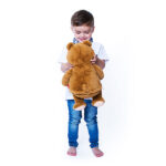 Cubbies knuffel Theodore beer met bruine vacht, zwarte ogen en verborgen rits