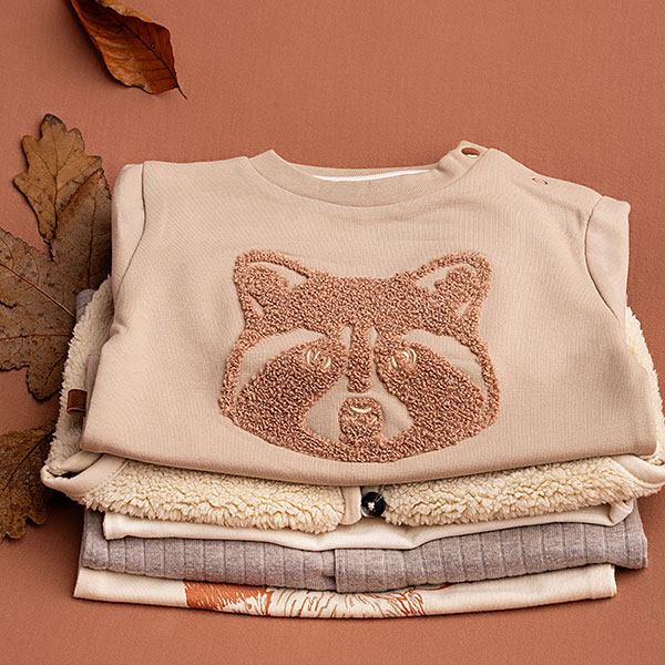 Collectie Racoon CLub van Frogs and Dogs. Voor baby en peuter.