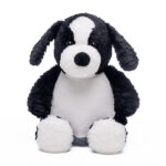 Cubbies knuffel Jelly Bean border collie zwart met witte vlekken en verborgen rits
