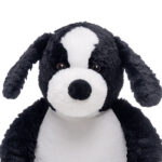 Cubbies knuffel Jelly Bean border collie zwart met witte vlekken en verborgen rits
