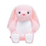 Cubbies knuffel Gracie konijn met roze vacht en witte buik. Uitneembare vulling, wasbaar en heerlijk zacht. Uniek ontwerp met verborgen rits.