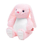 Cubbies knuffel Gracie konijn met roze vacht en witte buik. Uitneembare vulling, wasbaar en heerlijk zacht. Uniek ontwerp met verborgen rits.