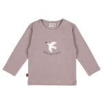 Frogs and Dogs Follow Your Heart kindershirt Nirvana paars met vogelprint