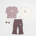 Frogs and Dogs babyshirt Nirvana lichtpaars met vogelprint en tekst Follow Your Heart