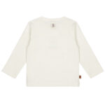 Frogs and Dogs Follow Your Heart baby & peuter shirt Bird gebroken wit met lavendel vogelprint en lange mouw