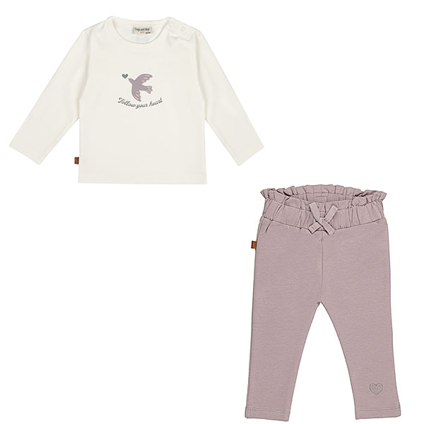 Frogs and Dogs Follow Your Heart set met shirt Bird Jet Stream en broekje Nirvana