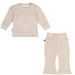 Frogs and Dogs velvet set Silver Gray met sweater en broek