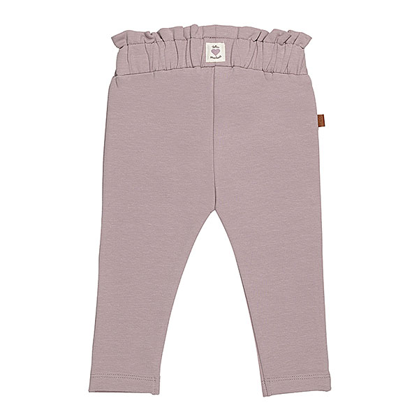 Frogs and Dogs baby & peuterbroekje Nirvana uit de Wintercollectie 2025 met ruffel tailleband, strik en geborduurd hartje