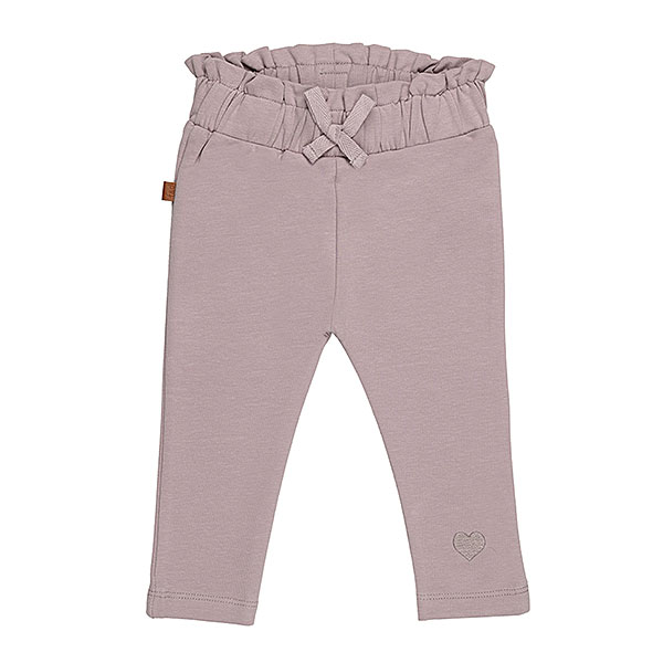 Frogs and Dogs baby & peuterbroekje Nirvana uit de Wintercollectie 2025 met ruffel tailleband, strik en geborduurd hartje