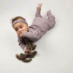 Frogs and Dogs rib babylegging & shirtje Nirvana met hartjesdetails