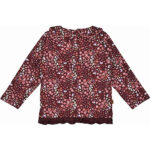 Frogs and Dogs shirt lange mouw bloemenprint en roodborstjes uit de Little Robin collectie