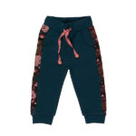 Frogs and Dogs joggingbroek baby Wild Life donkerblauw met panterprint