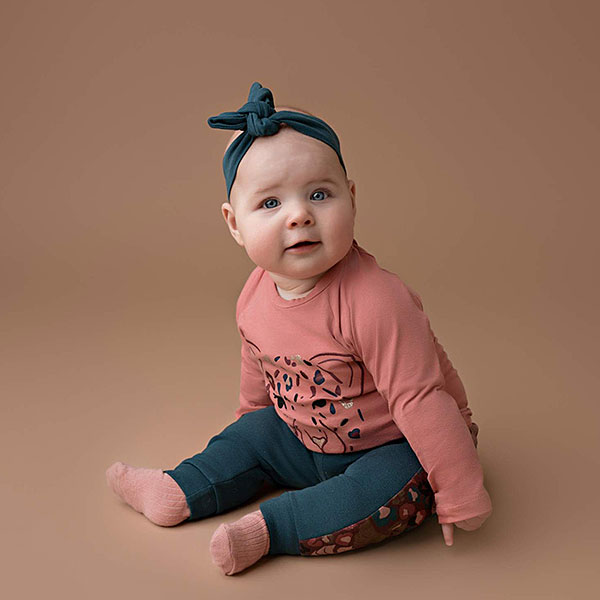 Frogs and Dogs joggingbroek baby Wild Life donkerblauw met panterprint