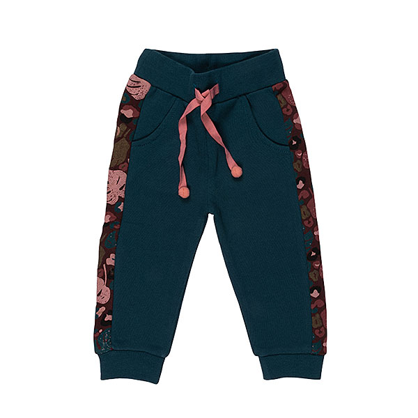 Frogs and Dogs joggingbroek baby Wild Life donkerblauw met panterprint